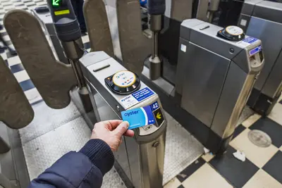 Passenger using Oyster card