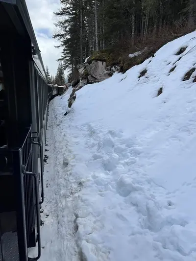 Snow passing by