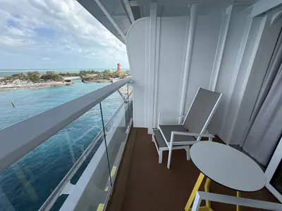 Balcony with a view of CocoCay