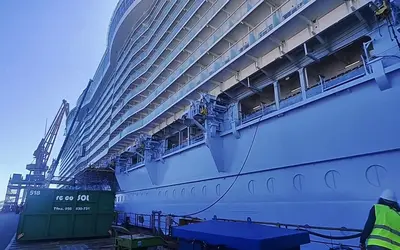 Allure of the Seas in dry dock