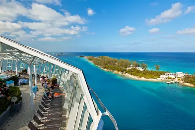 Bahamas water as seem from Royal Caribbean cruise ship