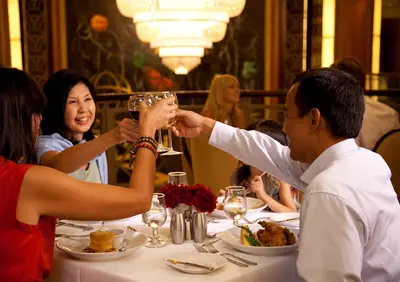 Family in dining room