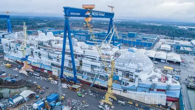 Icon of the Seas construction aerial photo from October 2022