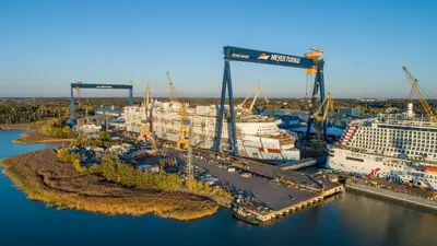 Icon of the Seas construction aerial photo from October 2022