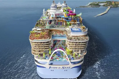 Icon of the Seas render at CocoCay