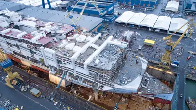 Icon of the Seas construction aerial photo from September 2022