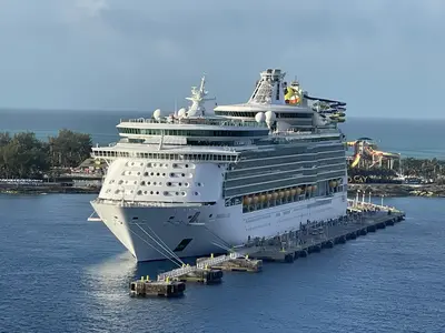 Mariner of the Seas docked in CocoCay