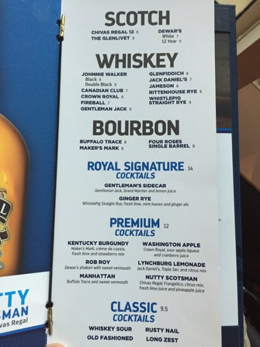 Spotted New Royal Caribbean drink menu design Royal Caribbean Blog