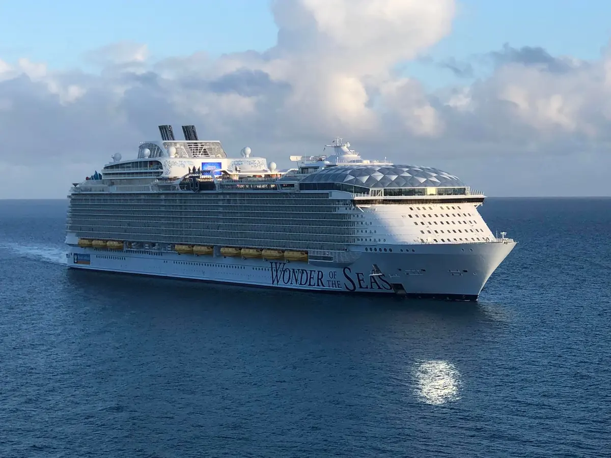 Wonder of the Seas arrival Cococay