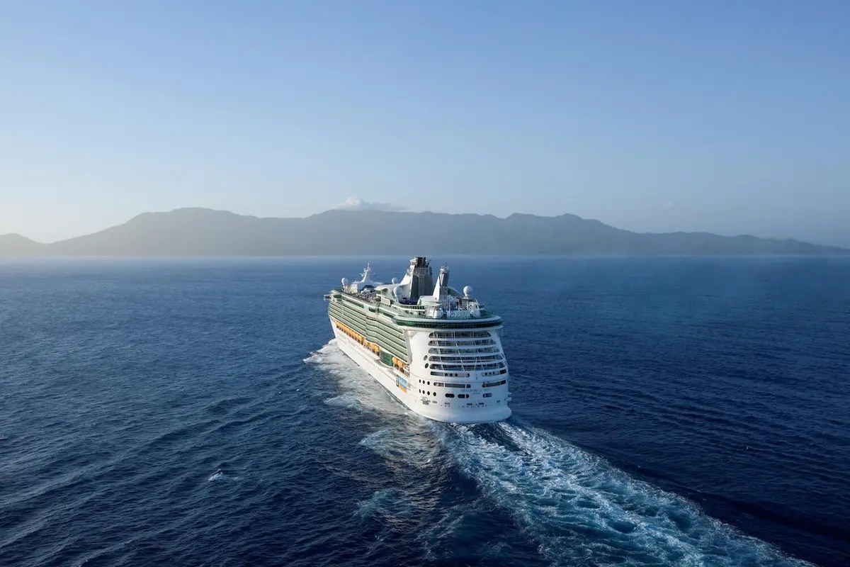 Freedom of the Seas sailing away