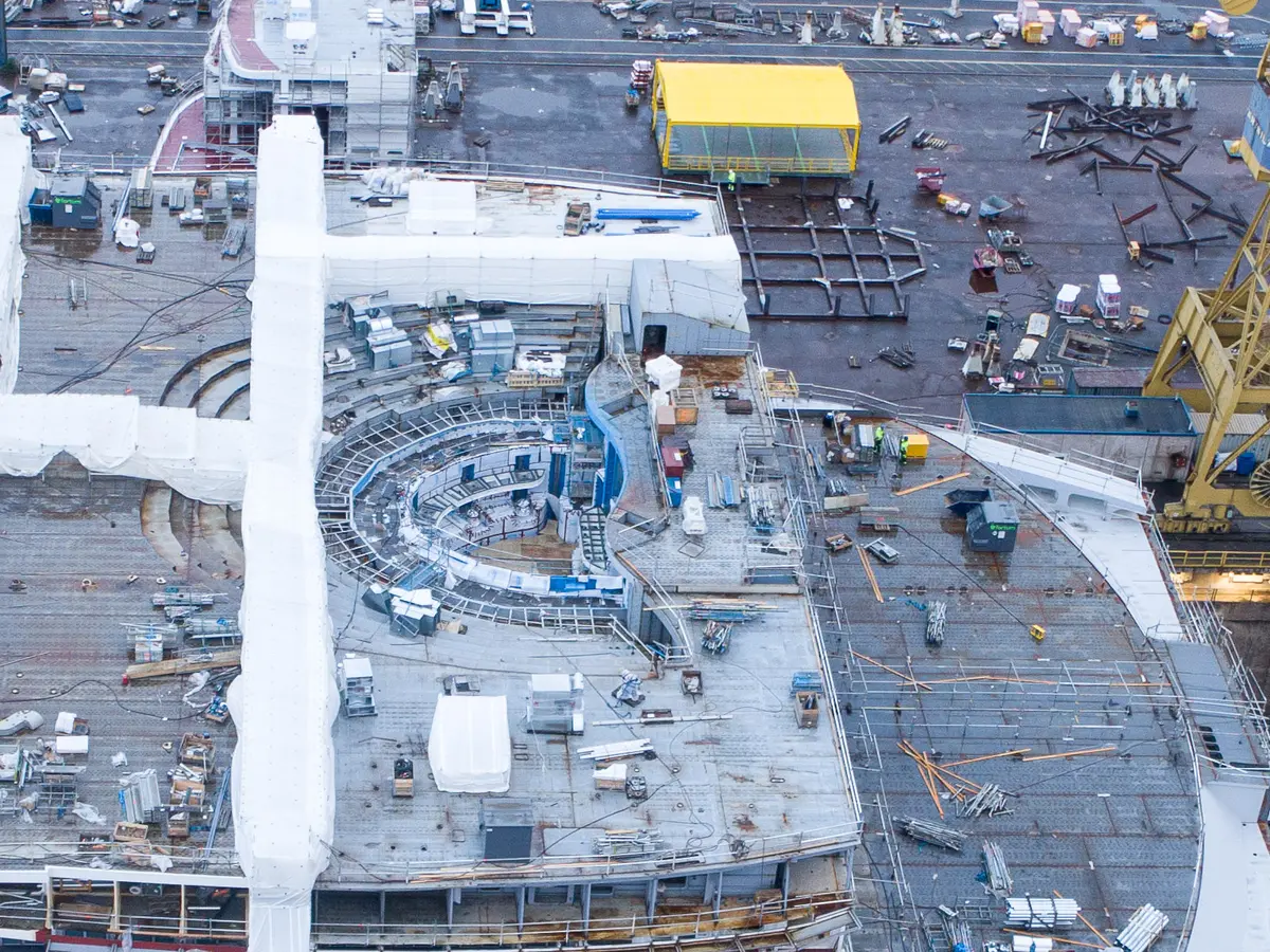 Icon of the Seas construction aerial photo from September 2022