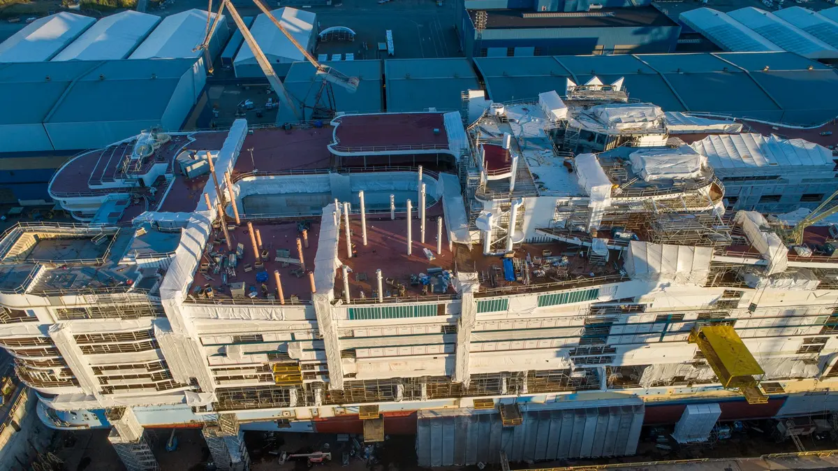 Icon of the Seas construction aerial photo from October 2022