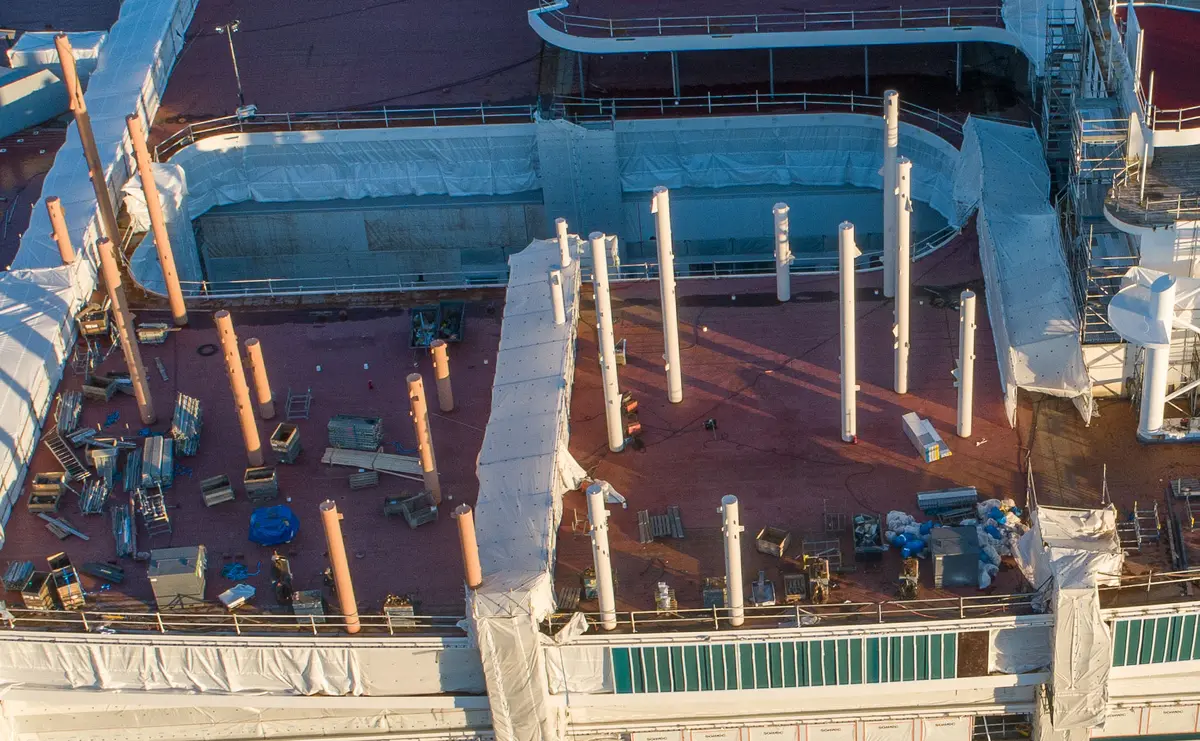 Icon of the Seas slide supports