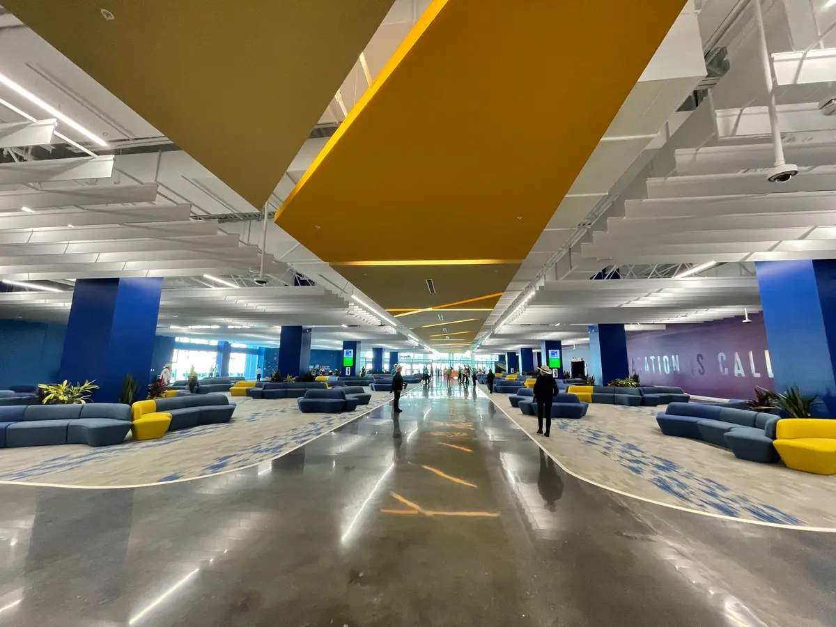 Waiting area in Galveston terminal