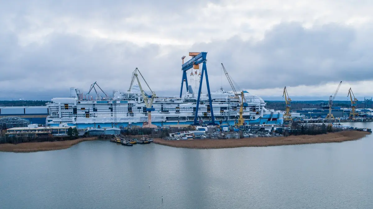 Icon of the Seas construction aerial photo from October 2022