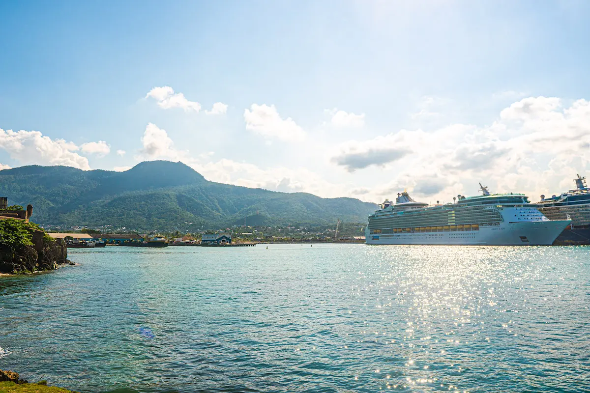 Dominican Republic with cruise ship