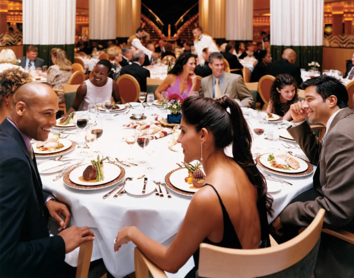 Family in dining room
