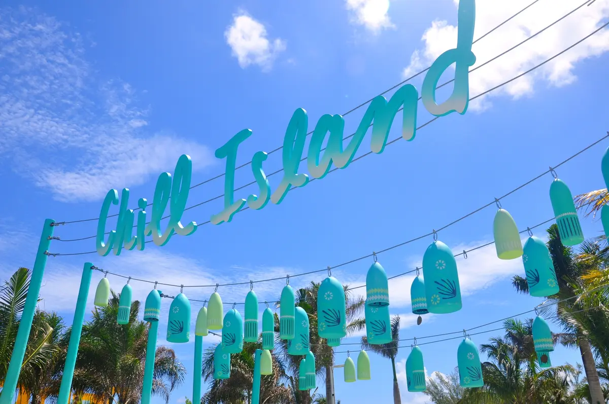Chill Island sign