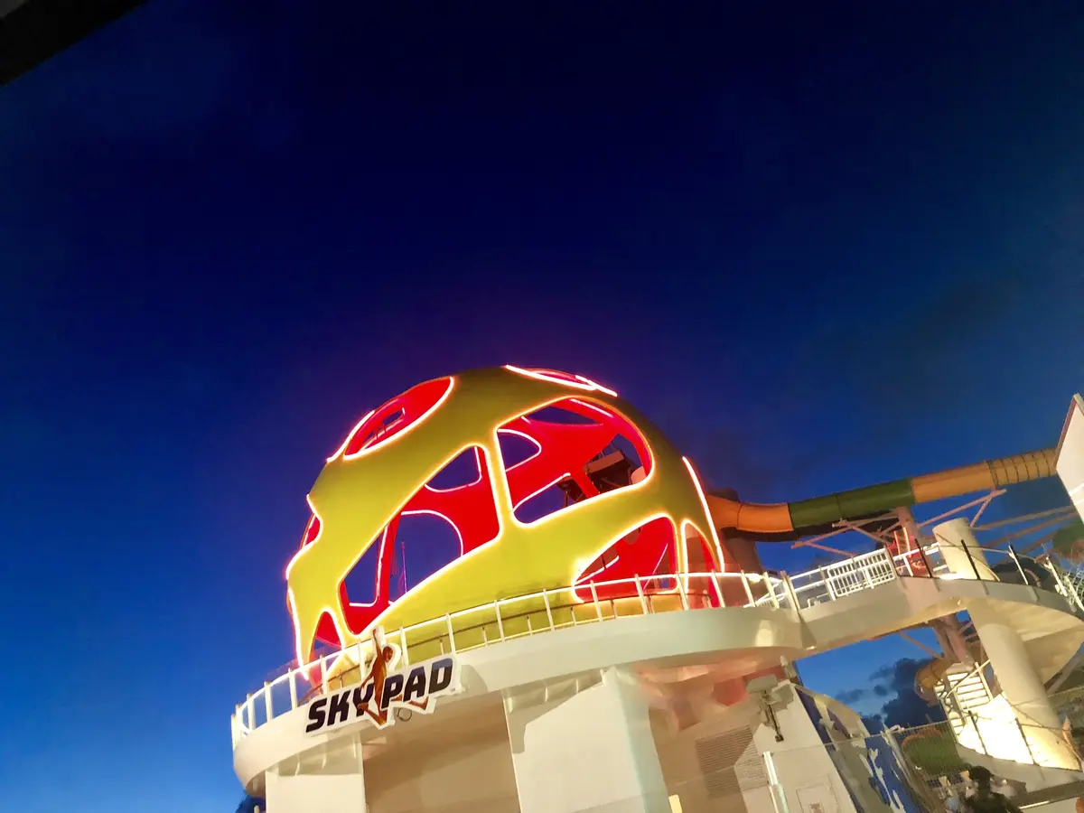 Skypad at night