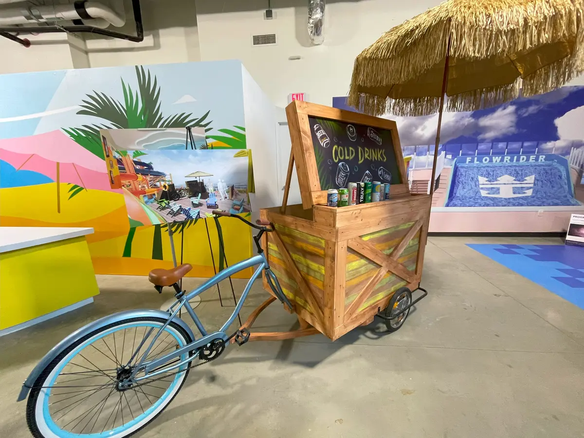 Bar cart in Thrill waterpark concpt