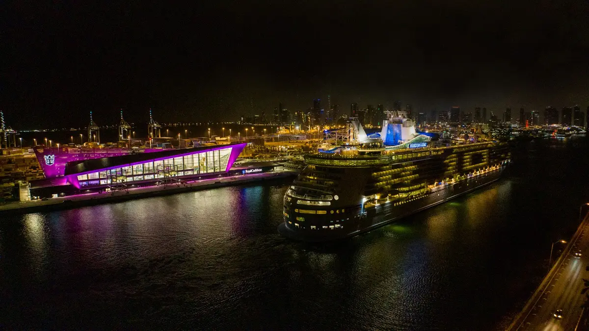 Freedom of the Seas celebrating Lionel Messi arrival