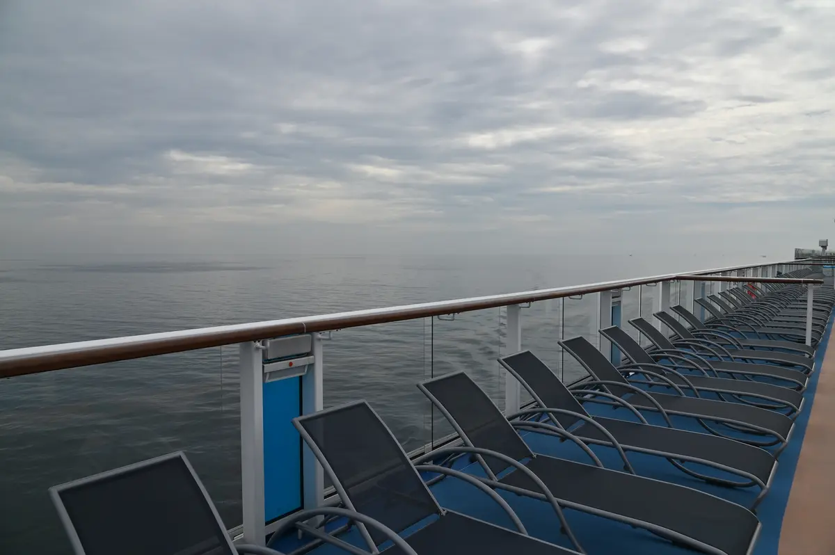 Railing on cruise ship