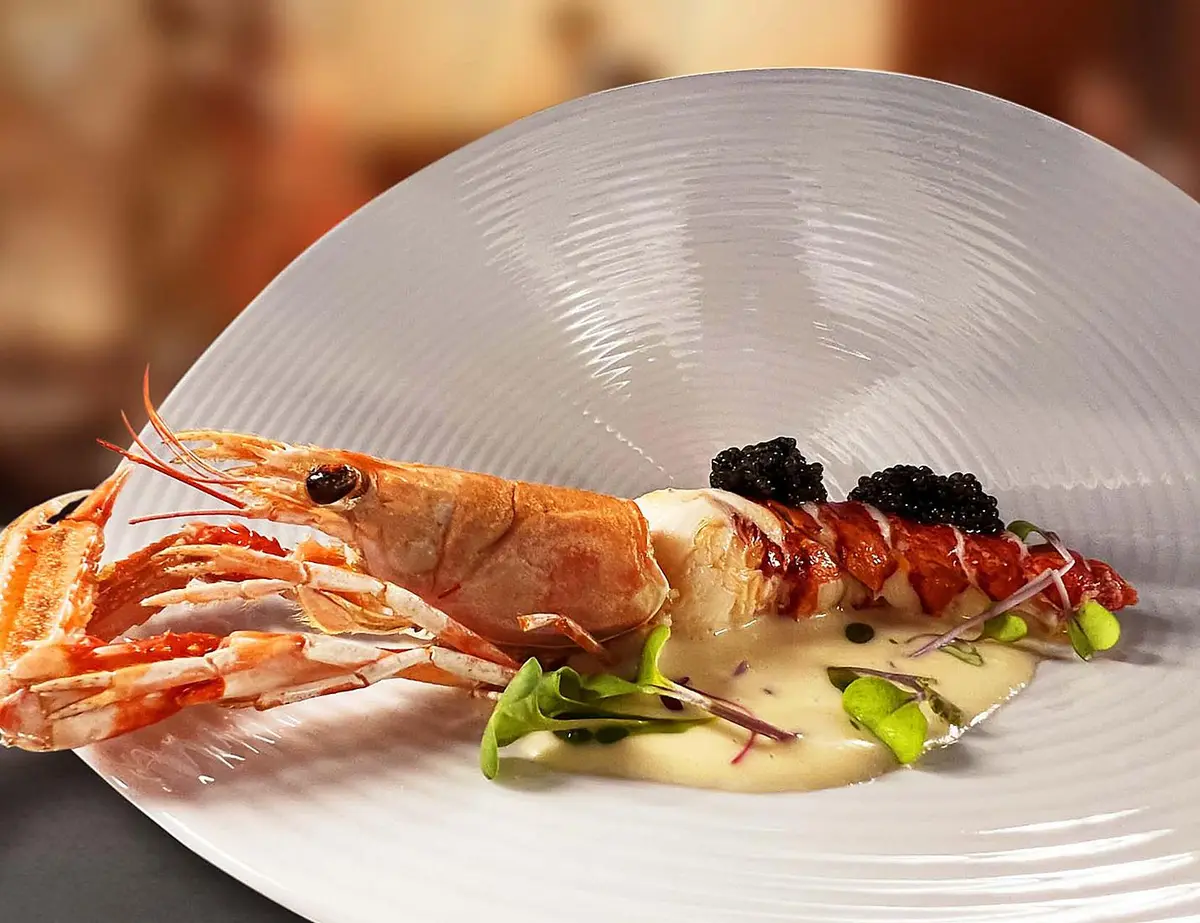 langoustine meal from Empire Supper Club
