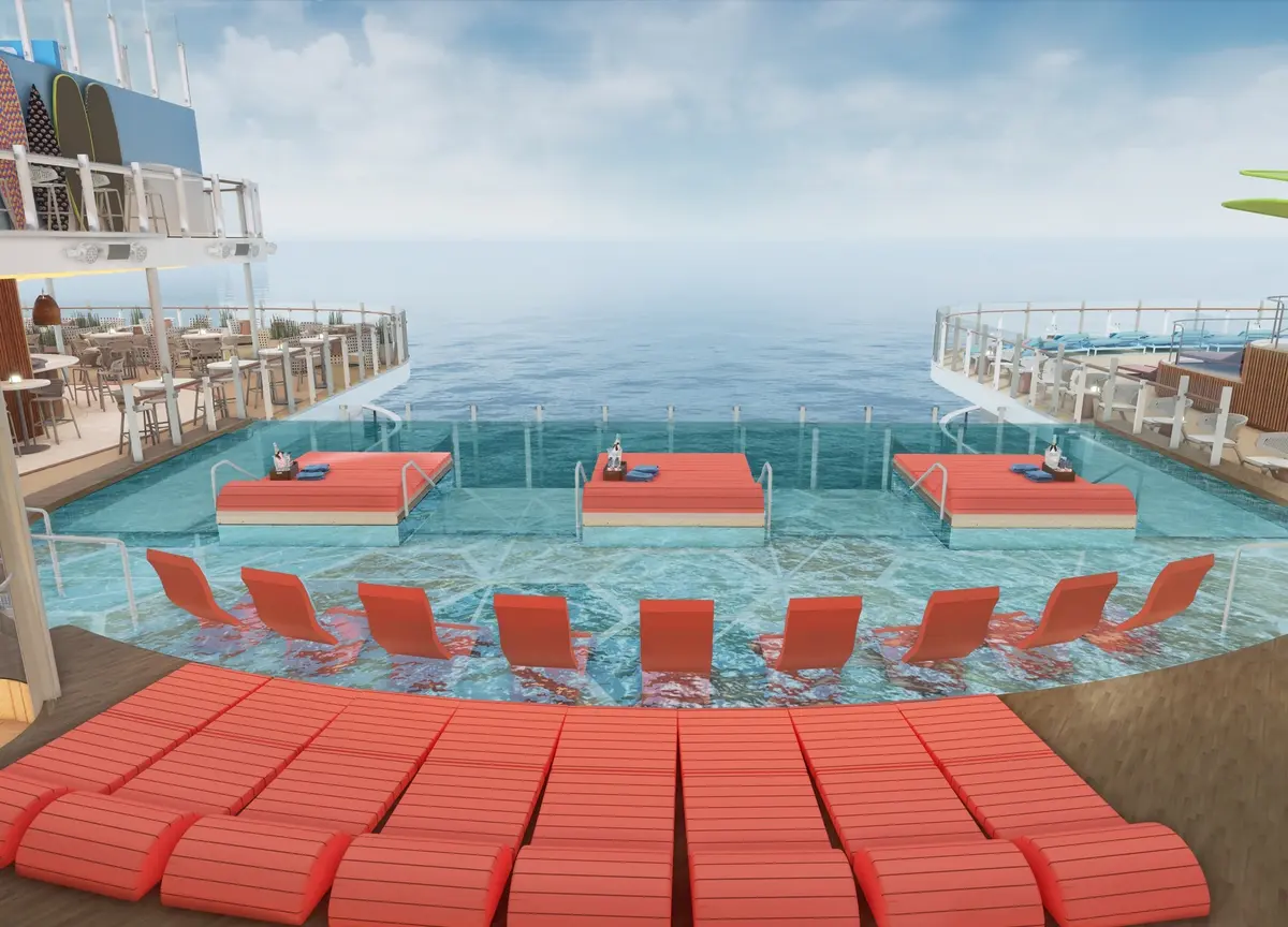 In-pool day beds