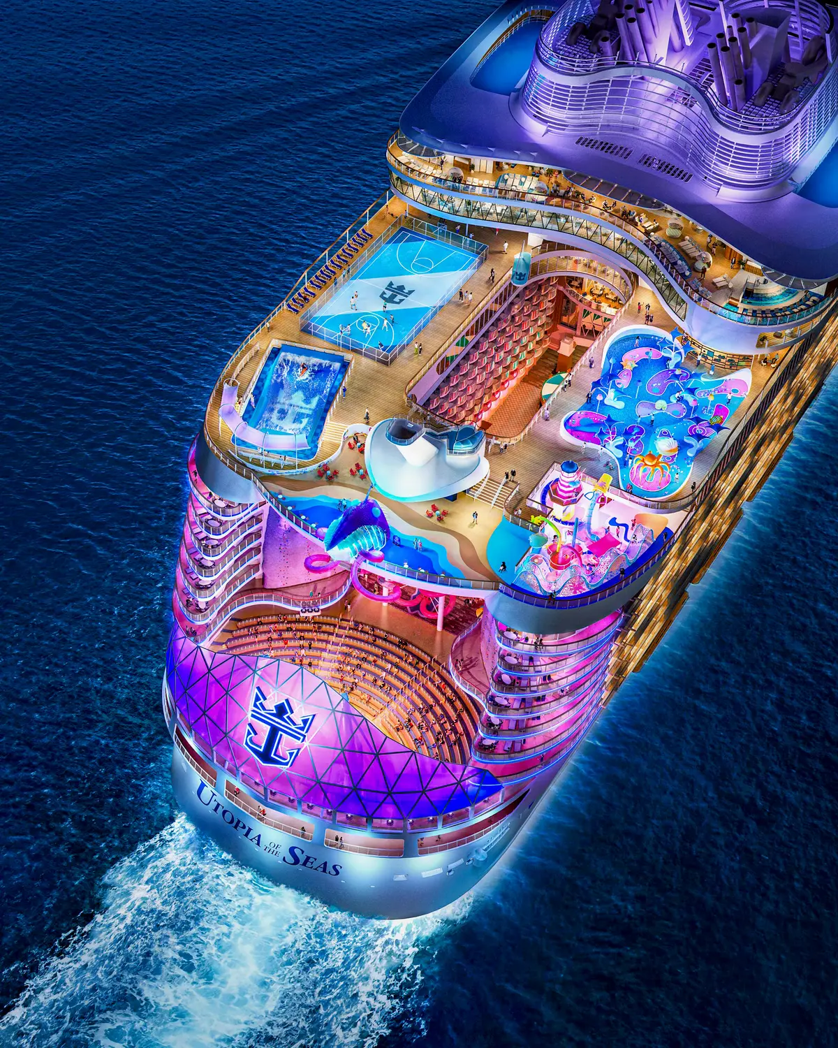 Utopia of the Seas night render