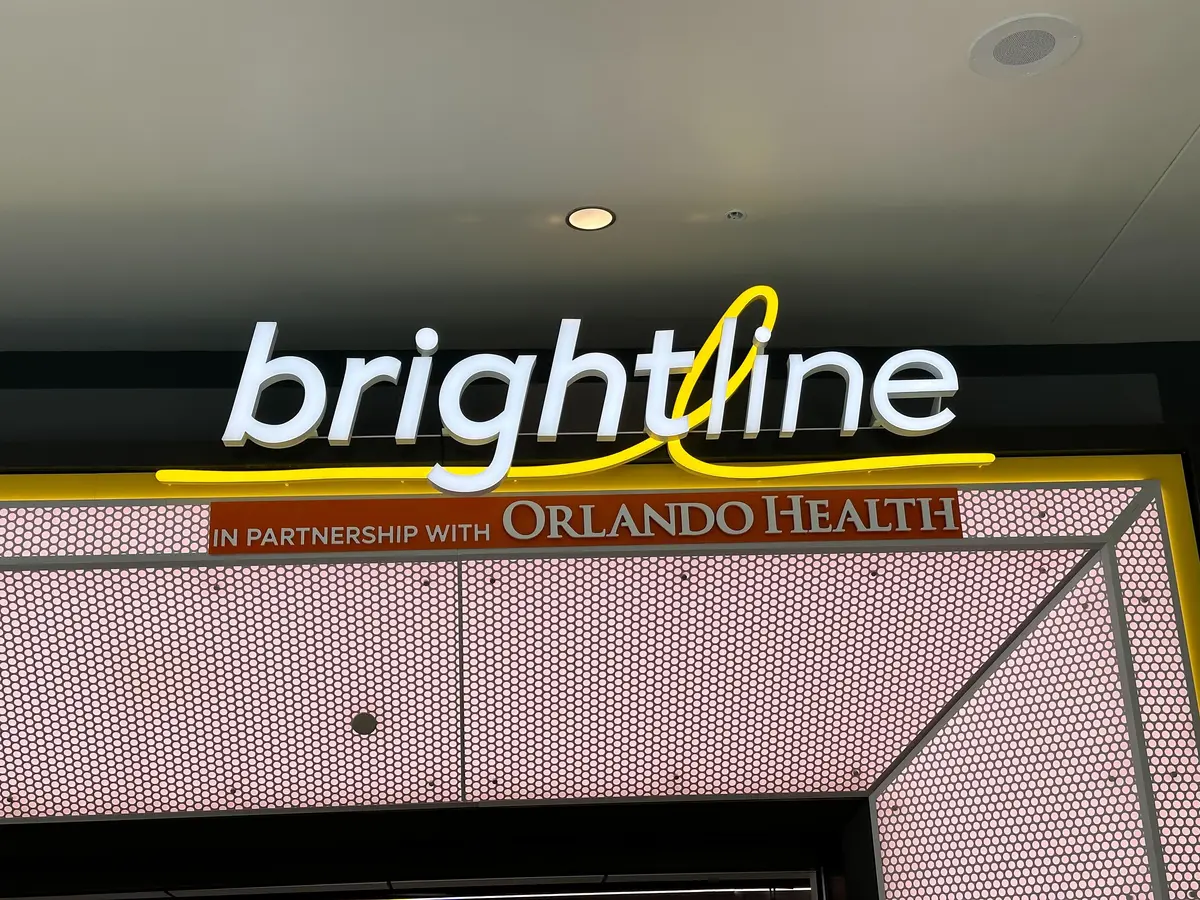Brightline sign