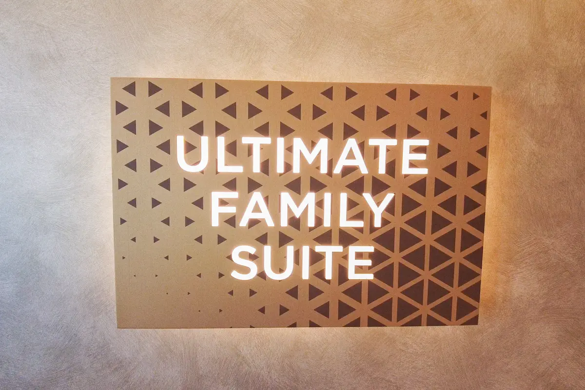Ultimate Family Suite sign