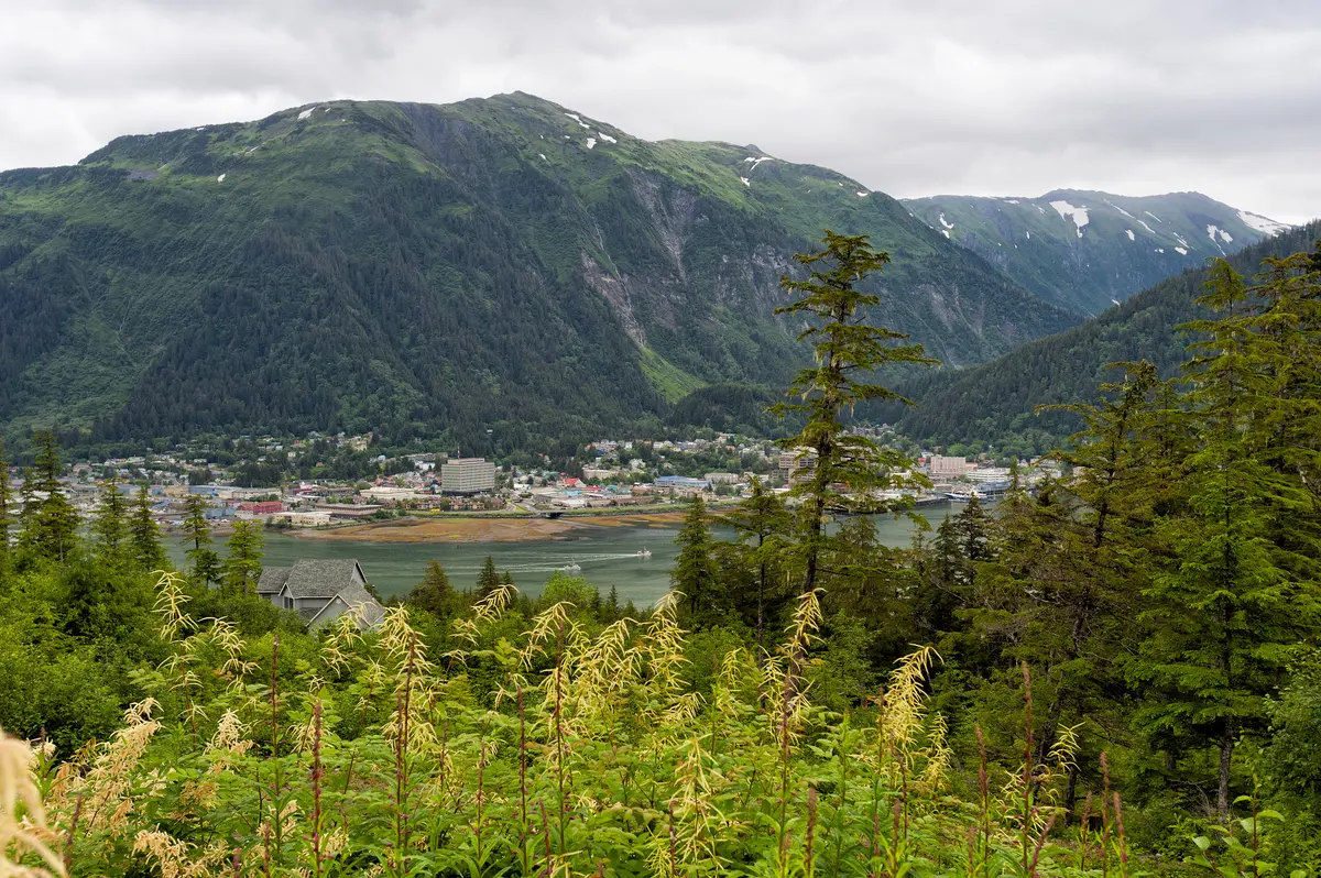 Juneau Alaska seen from Douglas Island