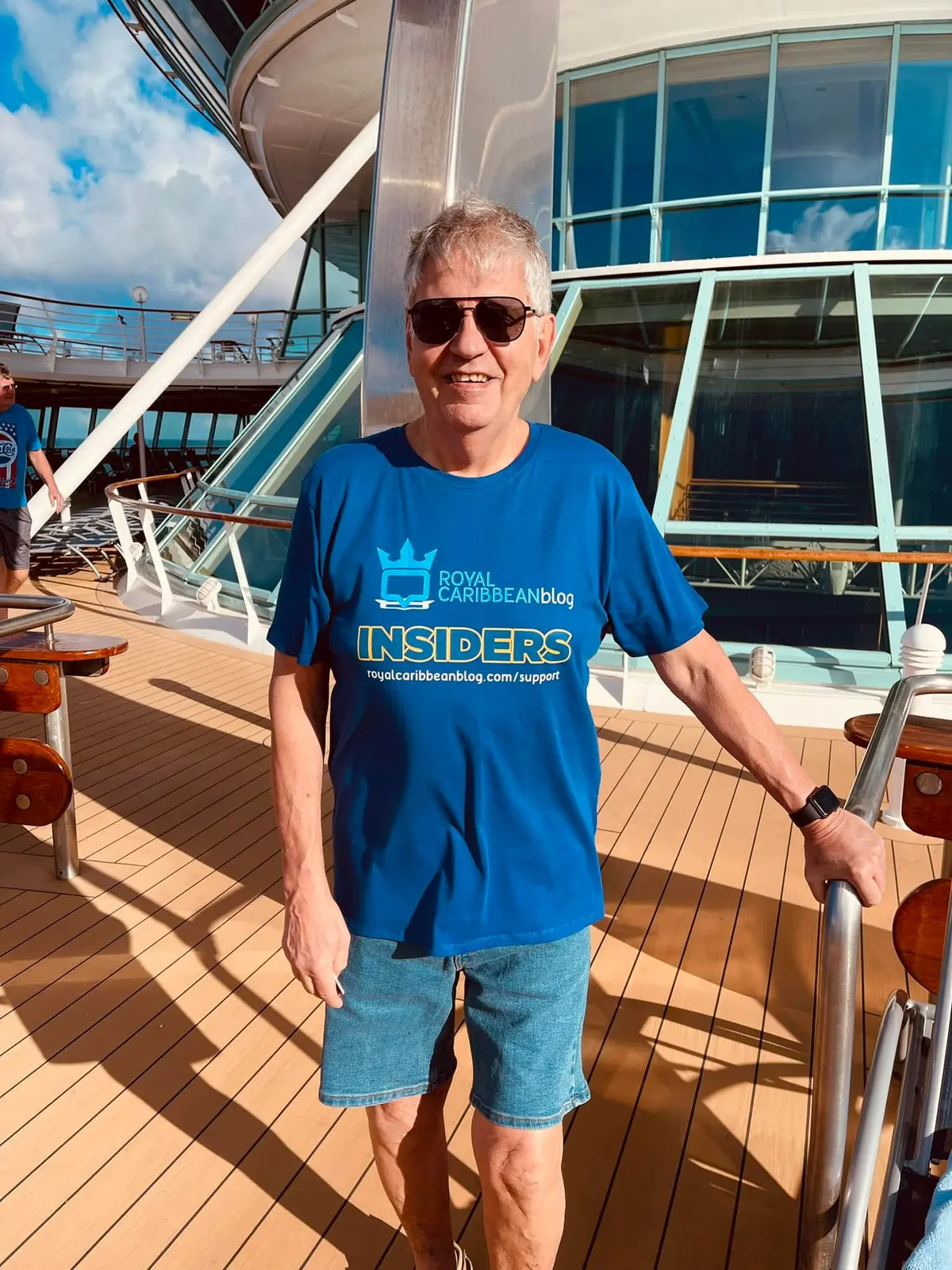 Ron wearing an Insider shirt