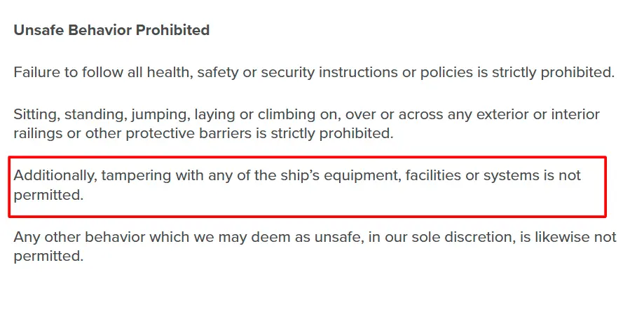 Guest conduct policy