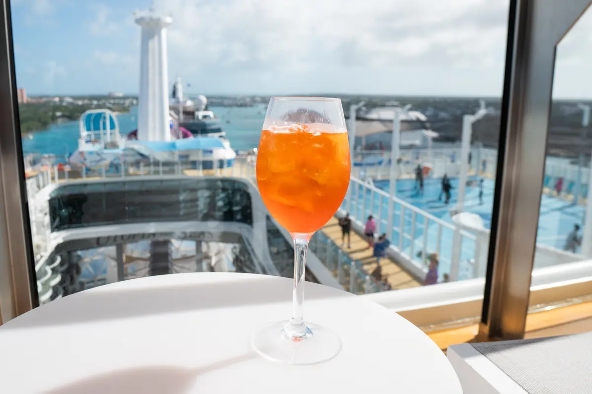 Aperol spritz on a cruise ship
