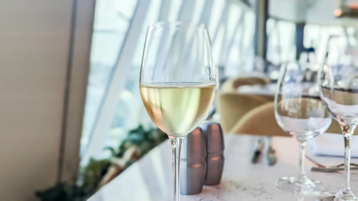 Wine glass on Royal Caribbean cruise