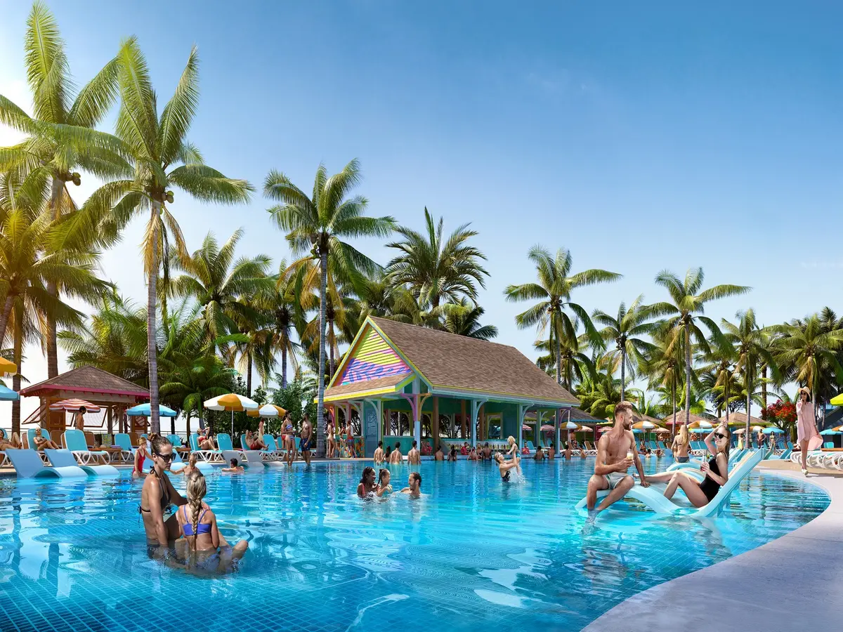 Family pool render