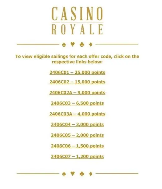 Casino offers by tier