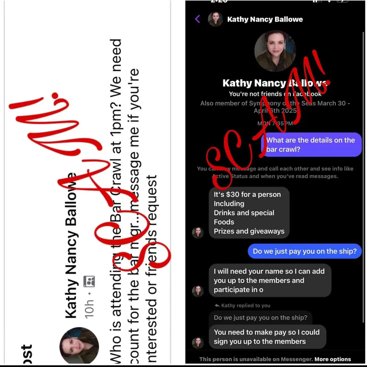 Facebook scam