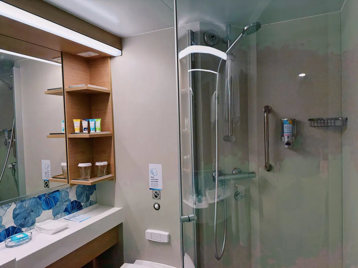 Inside cabin bathroom