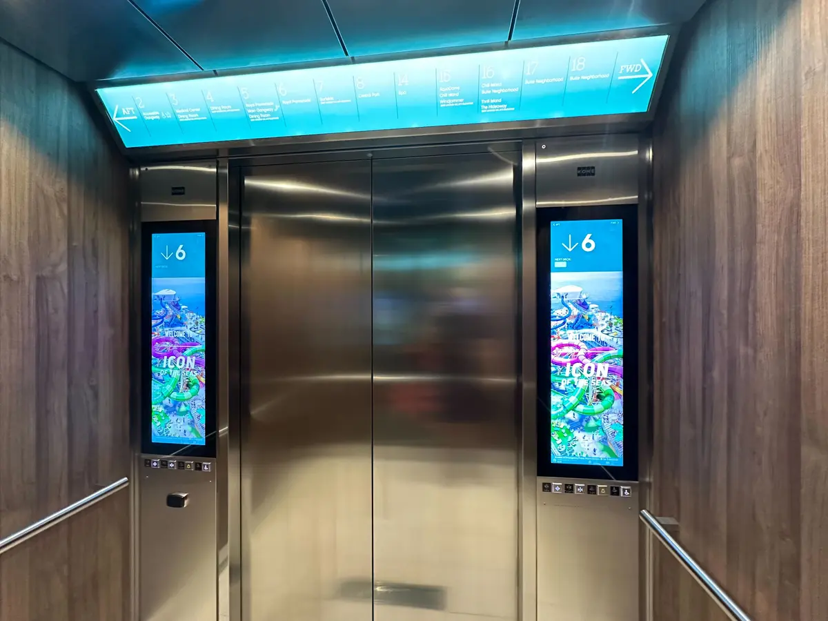 Inside an elevator