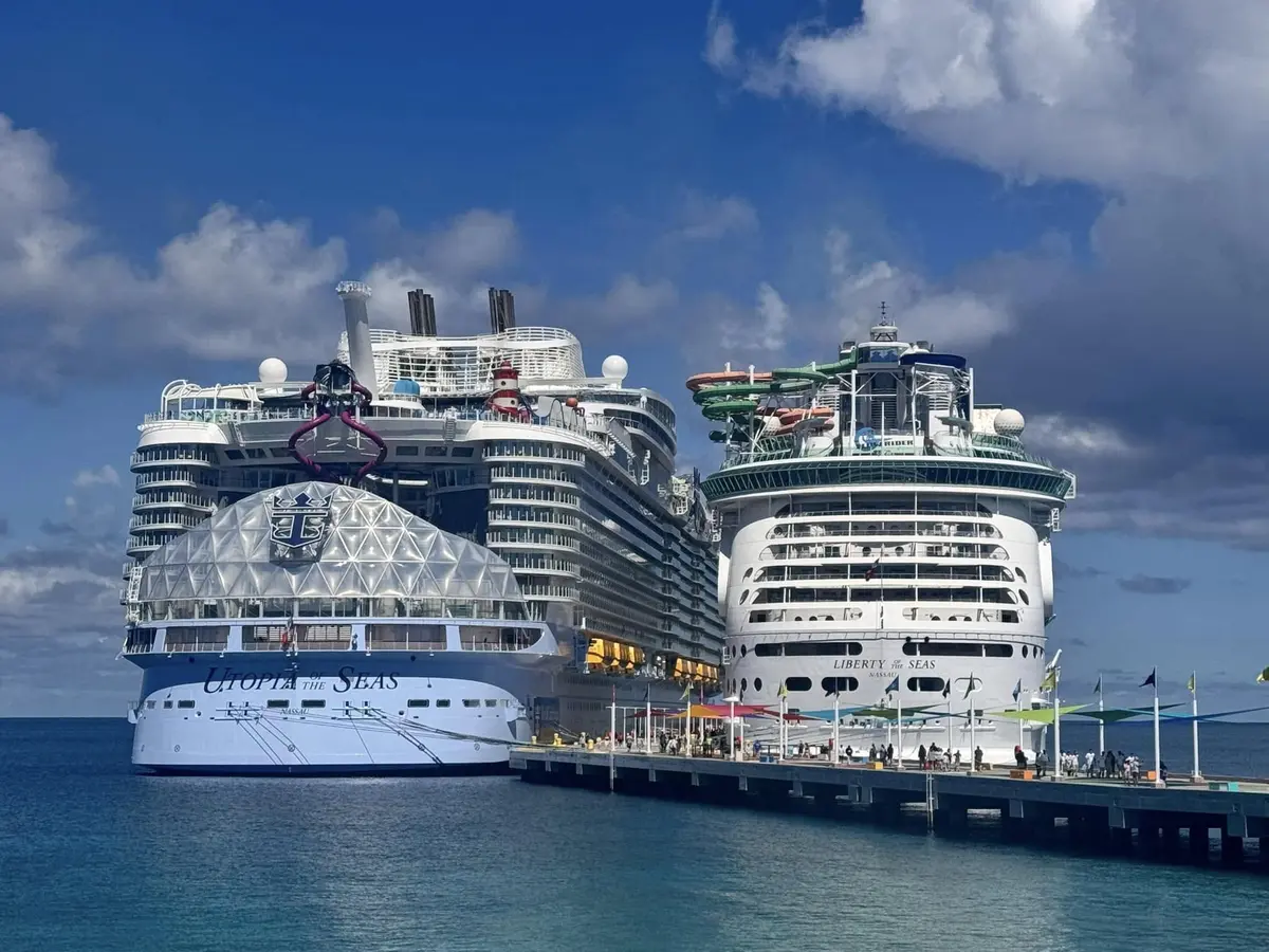 Utopia and Liberty docked at CocoCay