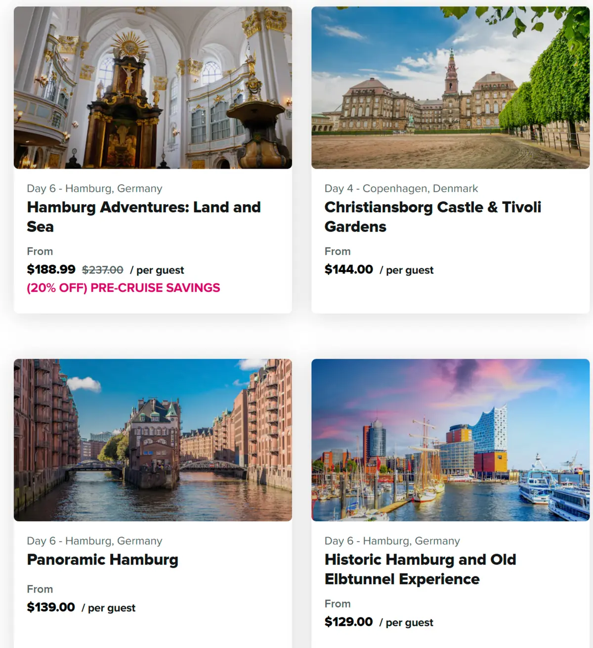 Excursions for sale