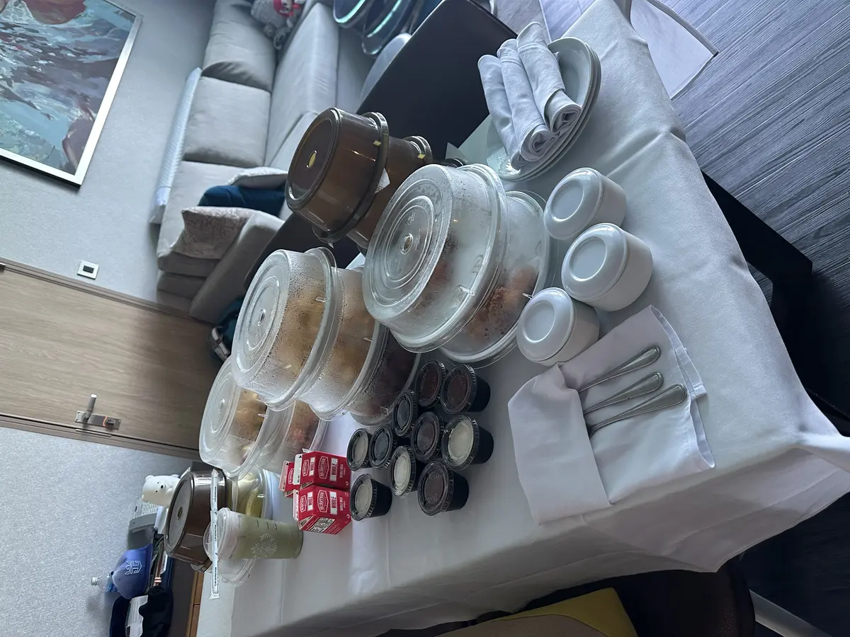 Food delivered in suite