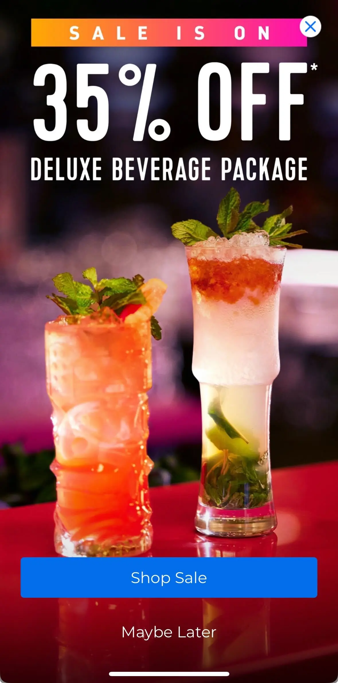 Beverage package sale