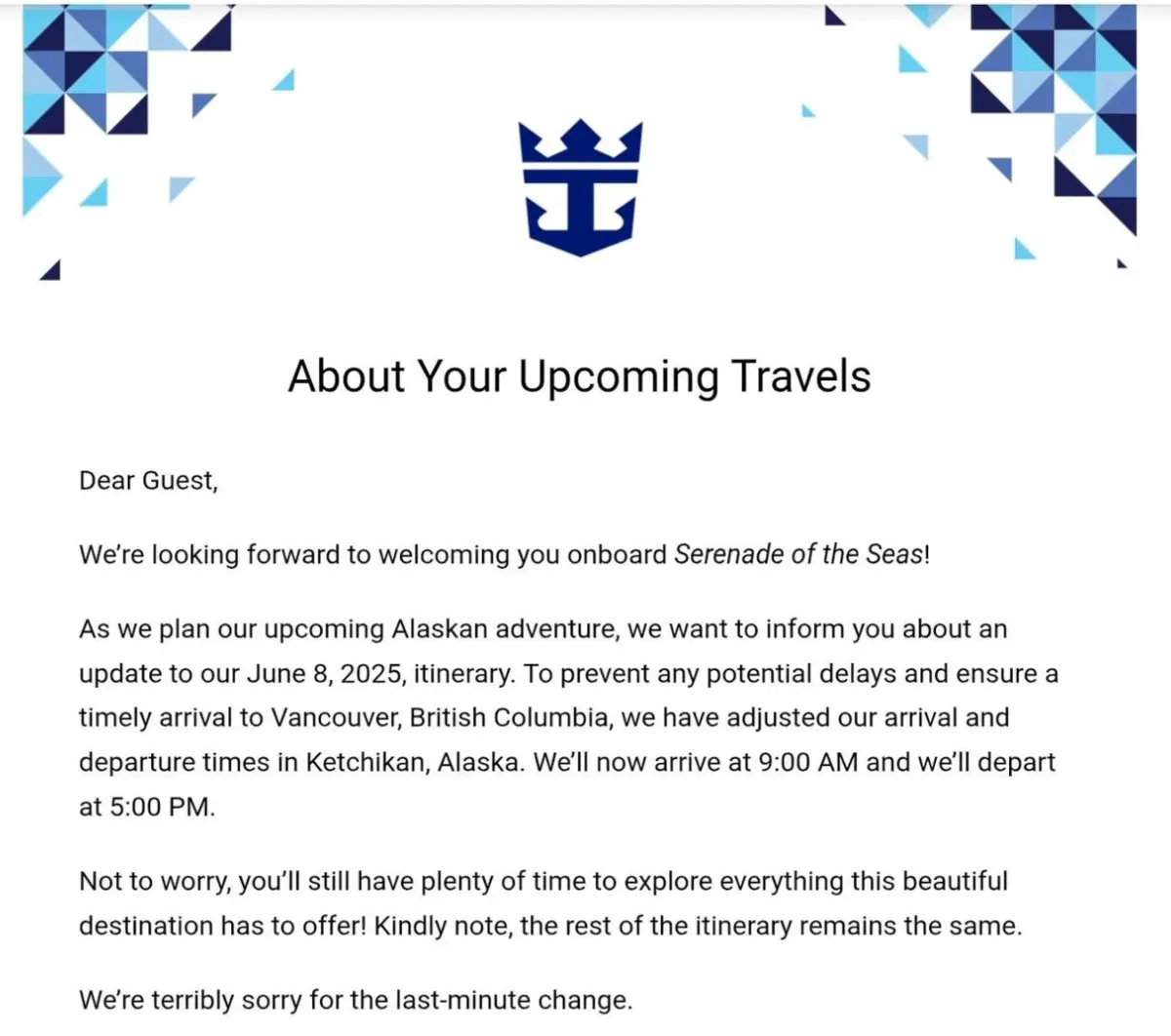 Jan 8 email