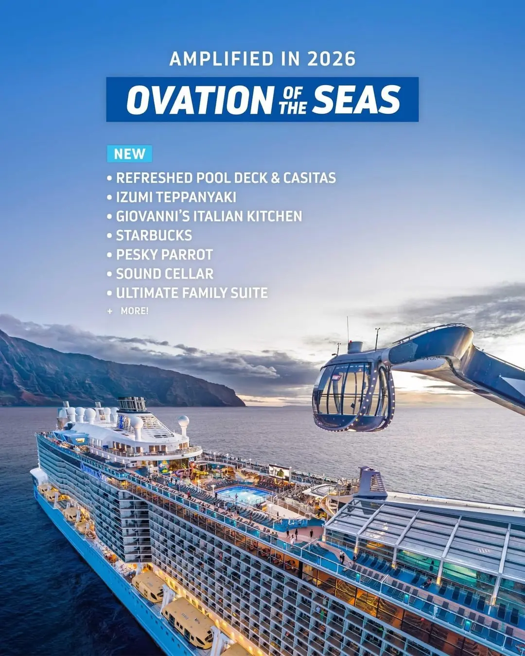 Ovation of the Seas changes coming in 2026