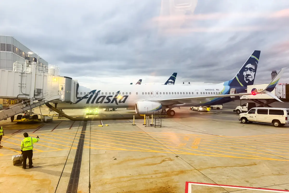 Alaska Airlines plane in Seattle
