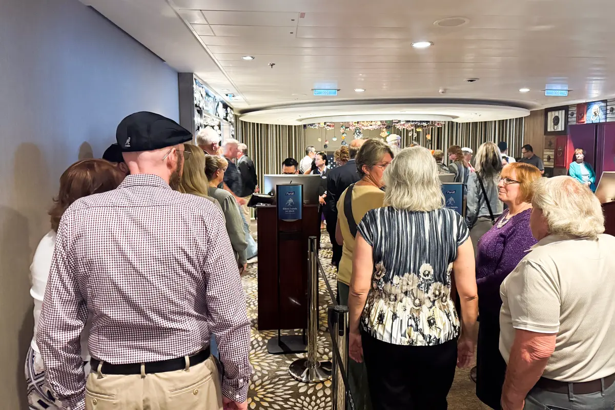 line for formal night in the MDR