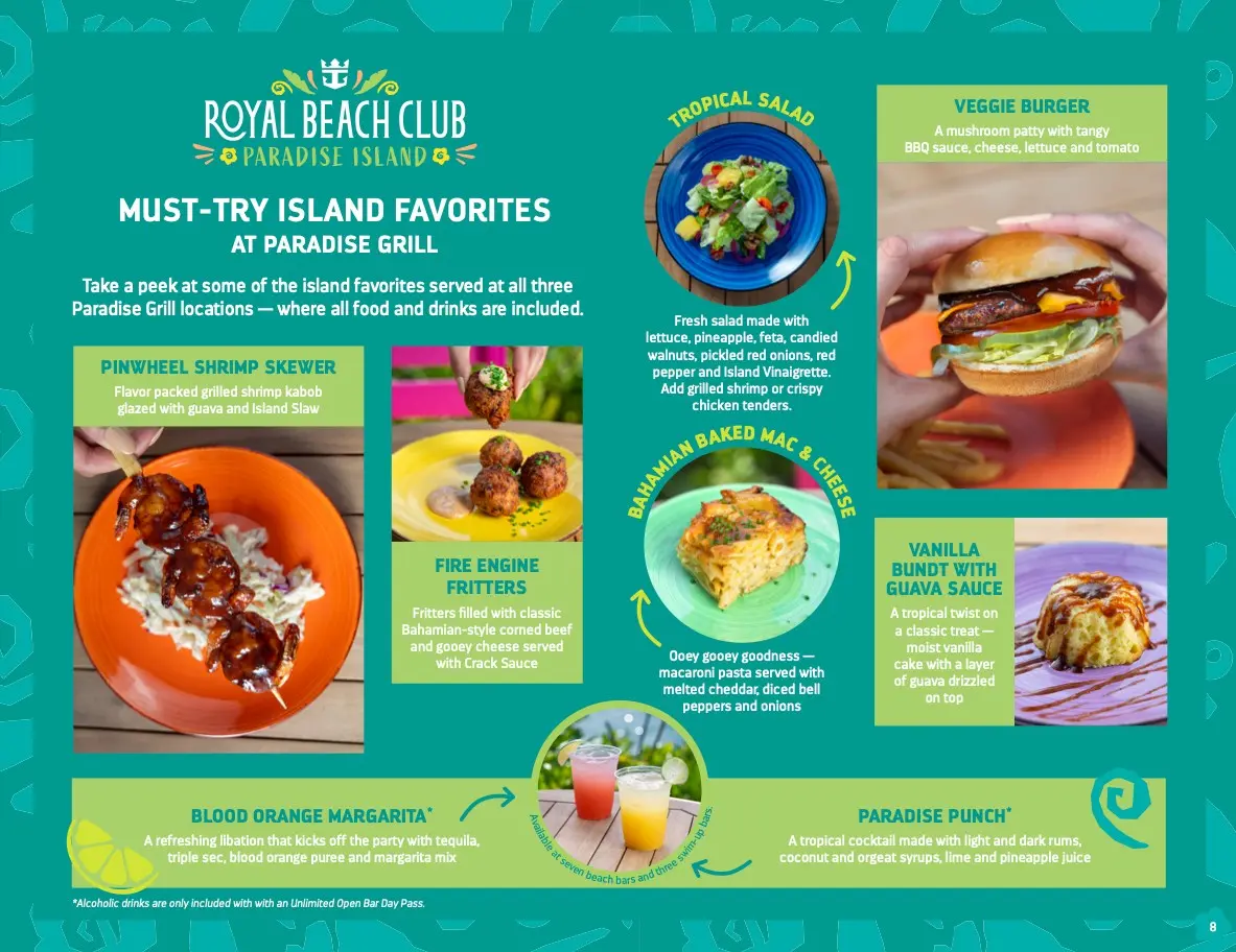 Food and drinks infographic